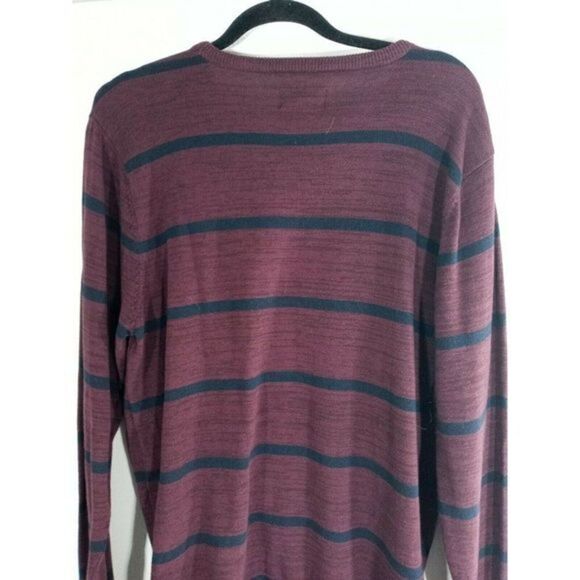 Structure Vintage Mens Long Sleeve  Slim‎ Fit Sweter Shirt Burgundy Size Large - Picture 8 of 12